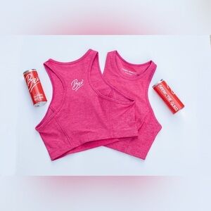 Bev x Outdoor Voices Athena Crop Sports Bra in Pink - Size S